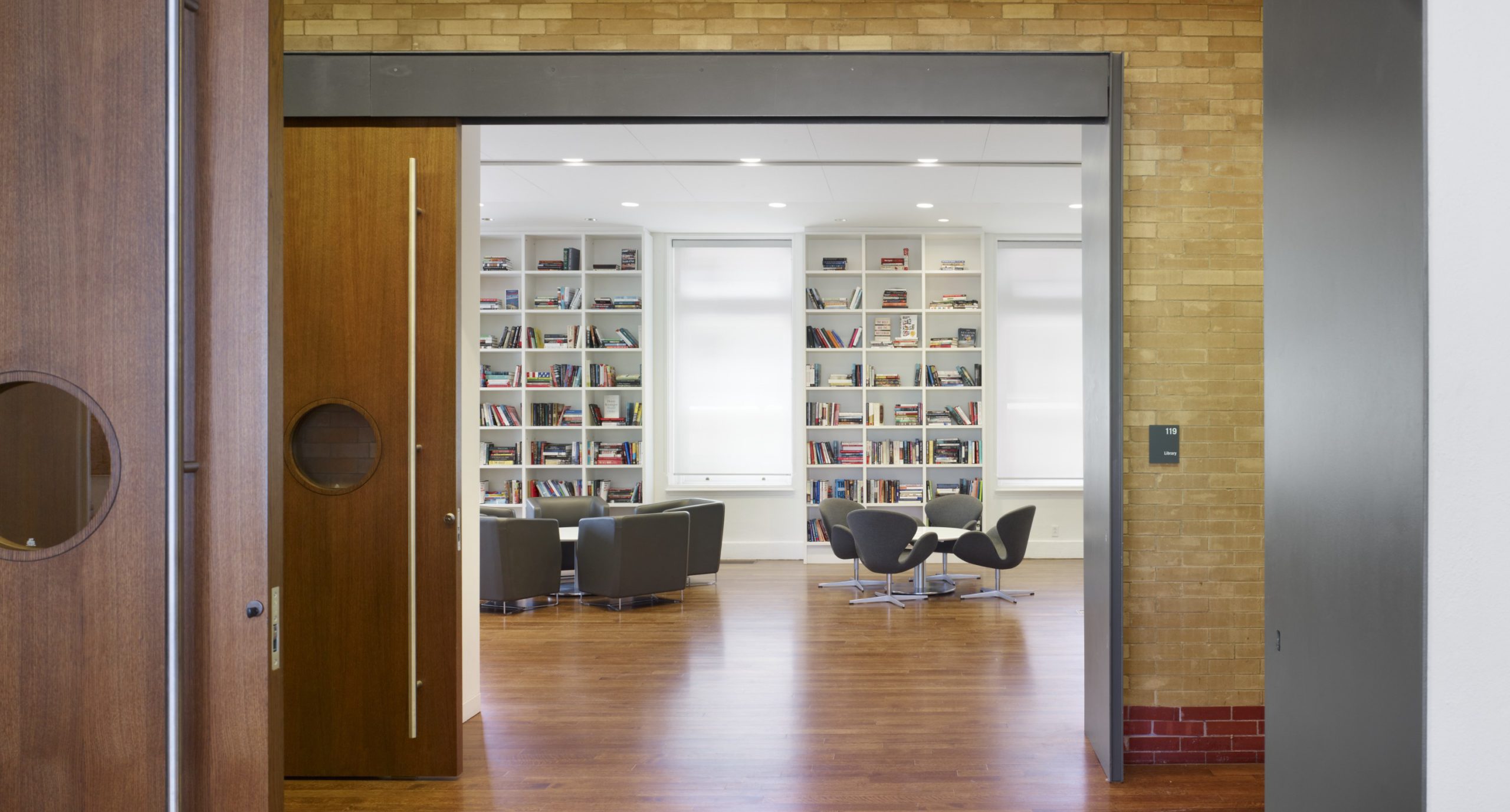 interior view of lounge/library