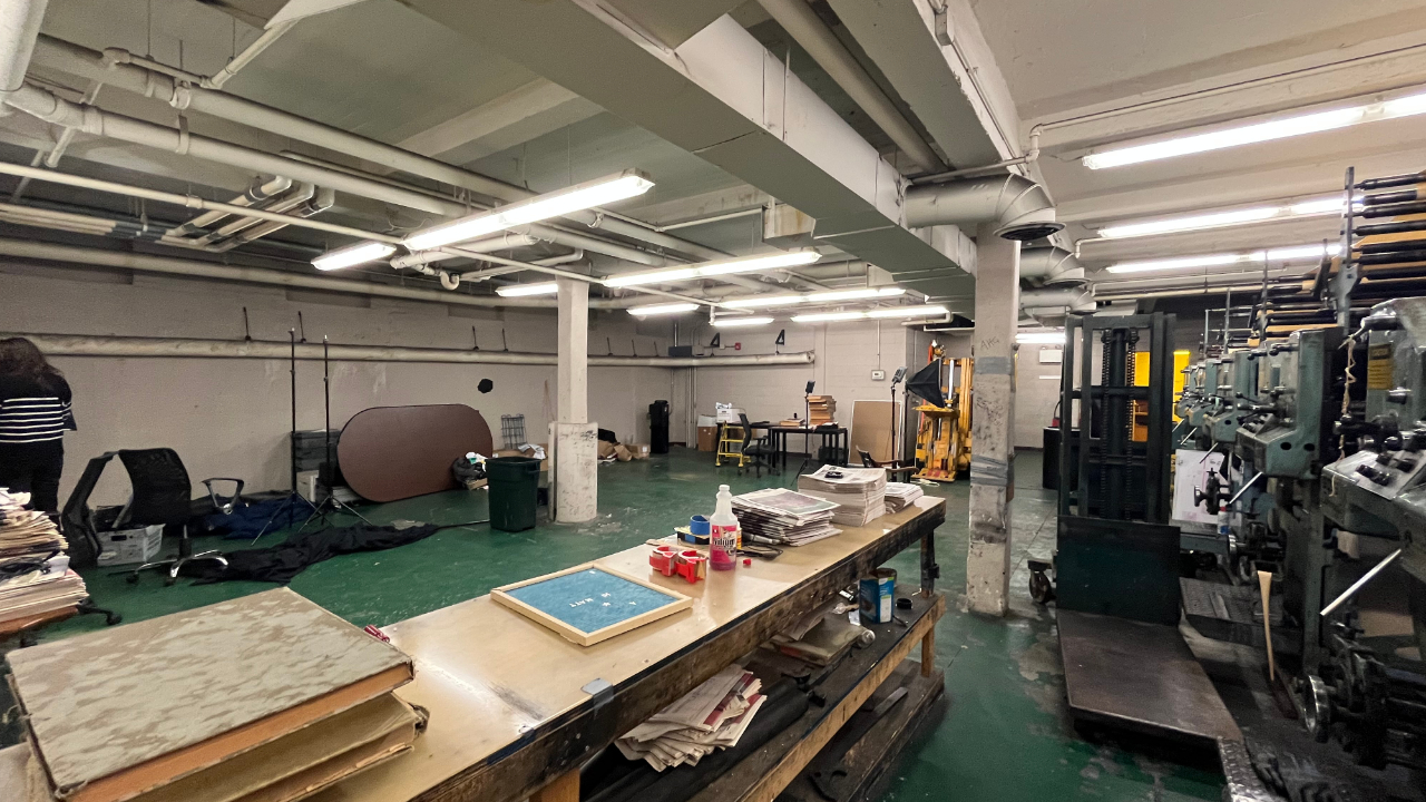 Existing basement pressroom