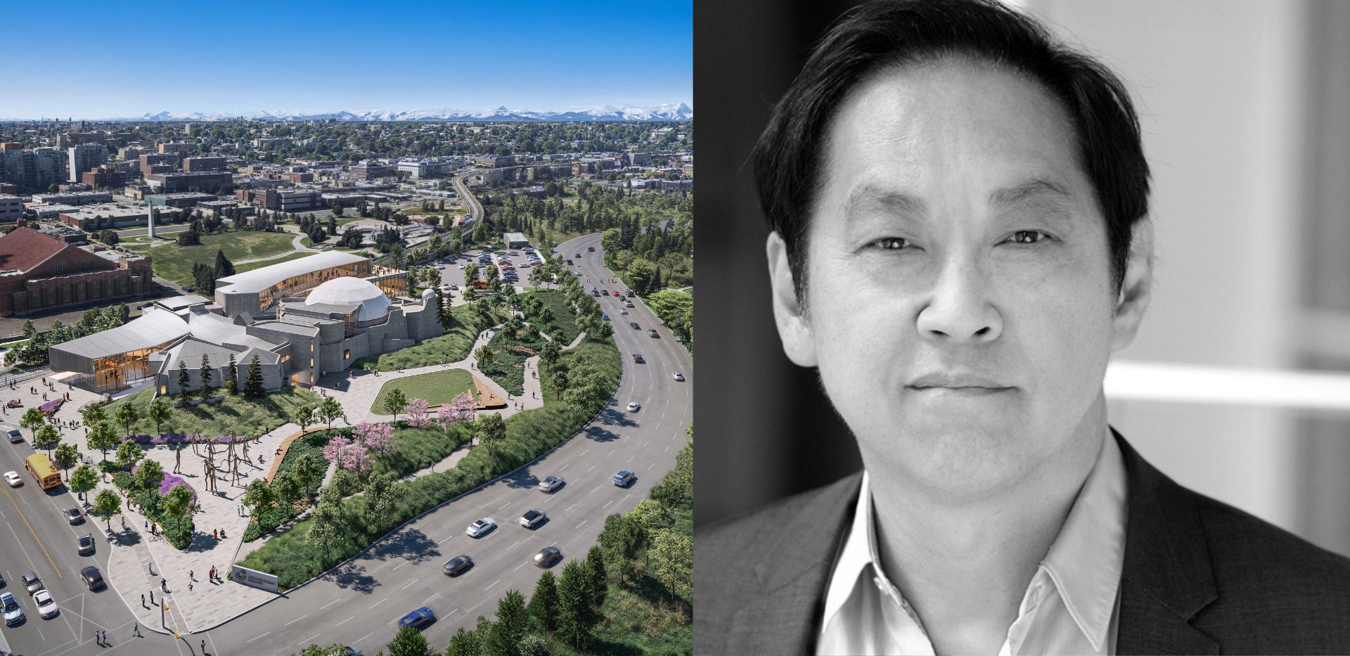 Composite image of Contemporary Calgary and Bruce Kuwabara