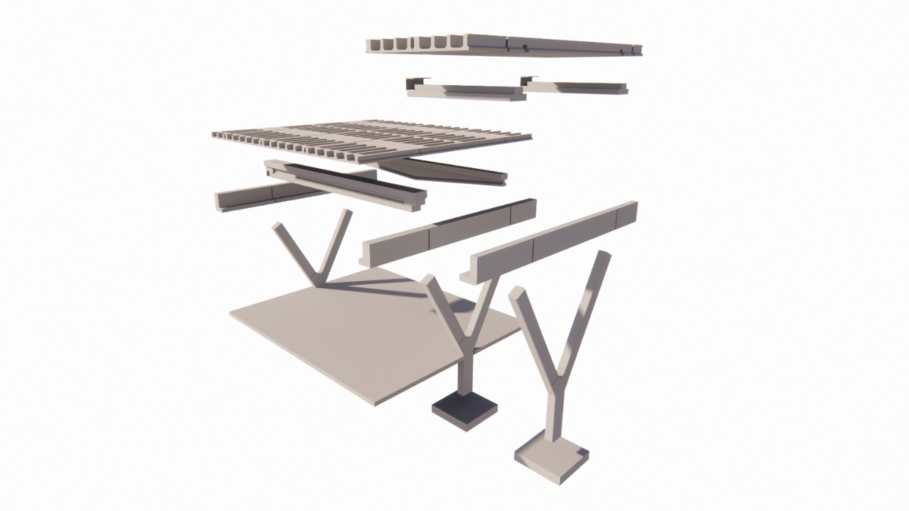 Exploded diagram of "kit of parts"