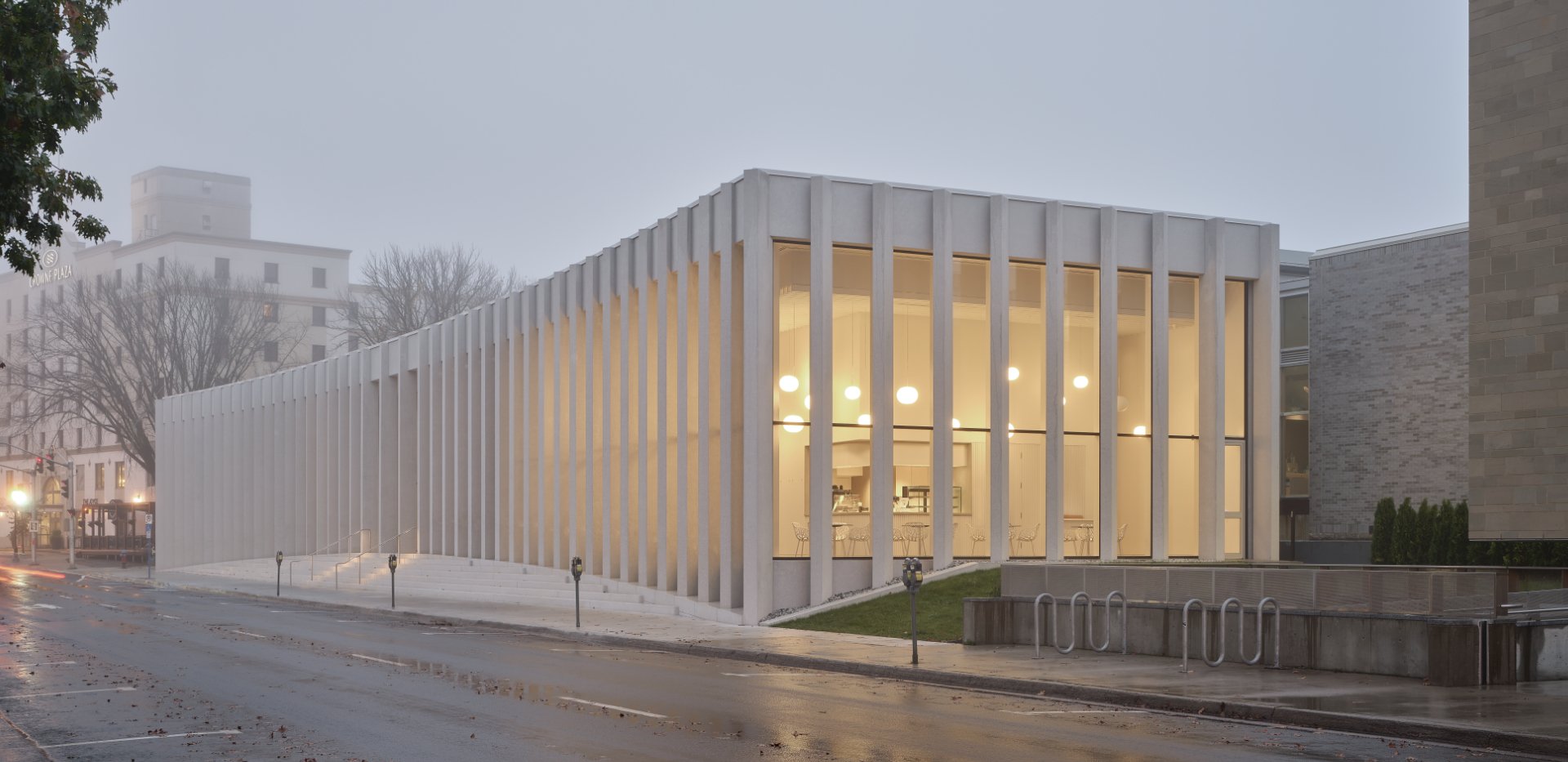 Exterior image of the Harrison McCain Pavilion at the Beaverbrook Art Gallery
